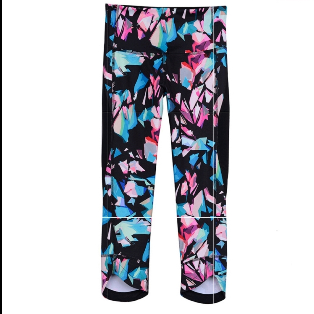 C9 by Champion Leggings Mosaic Multi Color Crop Leggings size Medium Yoga